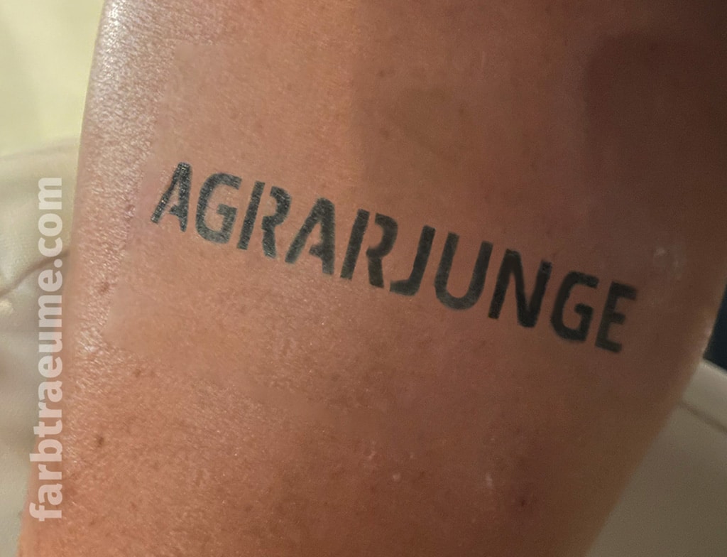 Airbrush Tattoo "Agrarjunge"