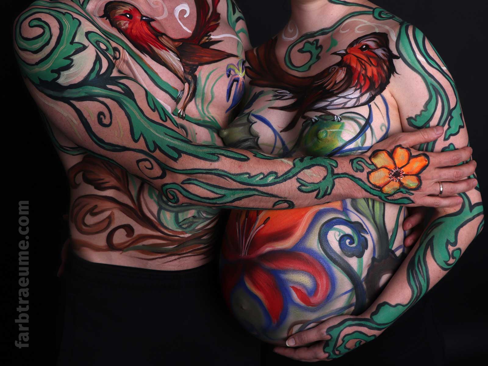 paar-bodypainting-natur Bodypainting & Kunst: Paar-Bodypainting „Natur”